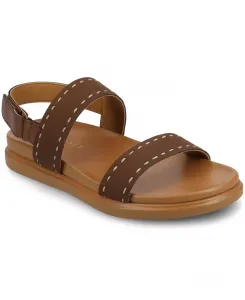 Женские сандалии Milie Double Band Footbed Flat Journee Collection, коричневый