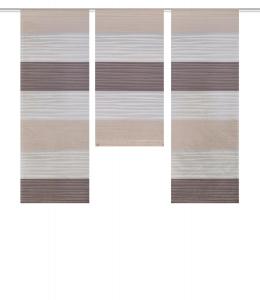 Панельные шторы 3 шт. непрозрачные 30/80 см, янтарный