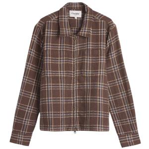 Рубашка на молнии в венецианскую клетку Corridor, коричневый