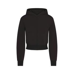 Толстовка SKIMS Cotton Jersey Zip Up, черный