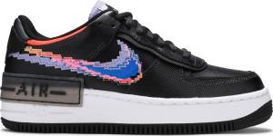 Кроссовки Nike Wmns Air Force 1 Shadow SE 'Pixel Swoosh - Off Noir', черный