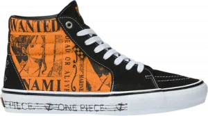 Кеды Vans One Piece x Skate Sk8-Hi Nami, оранжевый