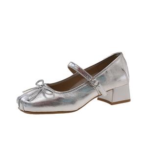 JEPSEN Мэри Джейн туфли женские бежевые/золотые/серебряные - серебристые, цвет Silver