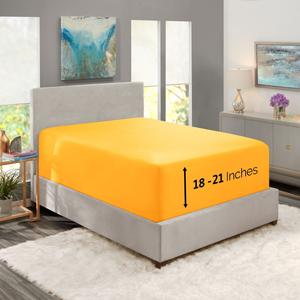 Натяжная простыня Clara Clark, желтый