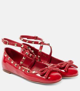 Кожаные балетки Rockstud Valentino Garavani, Rosso V