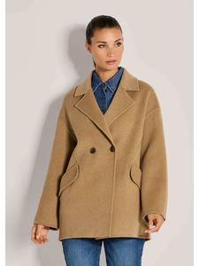 MADELEINE Элегантное шерстяное пальто с кашемиром карамельного цвета