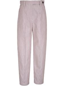 Brunello Cucinelli брюки в полоску, красный