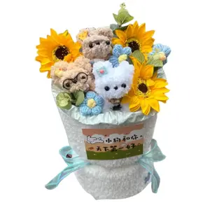 Забавный щенок из скрученных прутьев ручной работы, букет вест хайленд терьера креативная кукла Dolls and bears dance