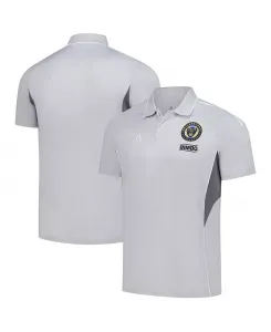 Мужская тренировочная поло Philadelphia Union 2025 серебристого цвета adidas