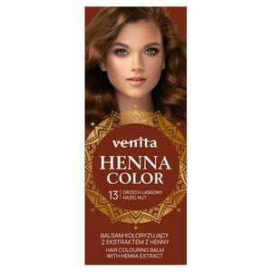 Бальзам для окрашивания волос с экстрактом хны 13 лесной орех, 75 г Venita Henna color, цвет 13 orzech laskowy