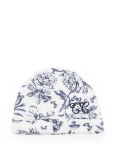 Tartine Et Chocolat шапка бини с принтом Toile de Jouy, белый