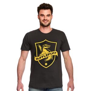 Футболка с логотипом Хаффлпаффа серая - Гарри Поттер