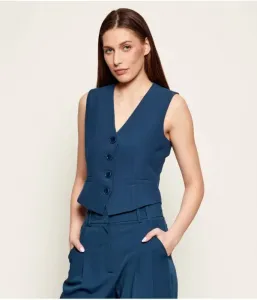Жилет slim fit Patrizia Pepe, морской