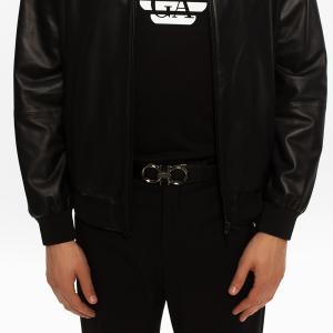 Ремень мужской из кожи коровы FERRAGAMO шириной 3,5 см