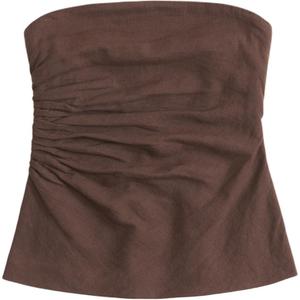 топ без бретелей женский Abercrombie＆Fitch, коричневый