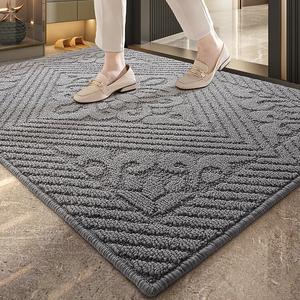 Dajiang Ковер 90х150 см для прихожей, грязеотталкивающий, износостойкий, светлый серый Luolai