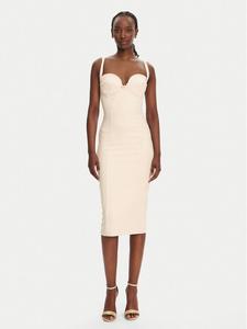 Коктейльное платье regular fit AB85052E2 193 Elisabetta Franchi, бежевый
