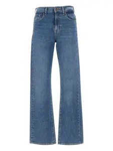 Джинсы с завышенной талией и нашивкой-логотипом 7 For All Mankind, синий