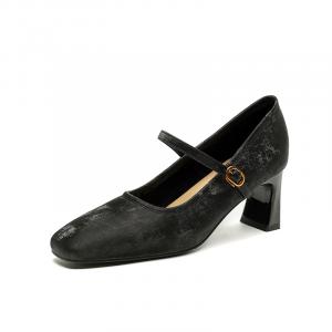 Zomila Туфли Мэри Джейн на массивном каблуке 4,5 см женские — черные, цвет Black