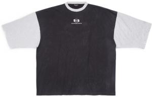 Футболка оверсайз Unity с рукавом 3/4 Balenciaga, серый