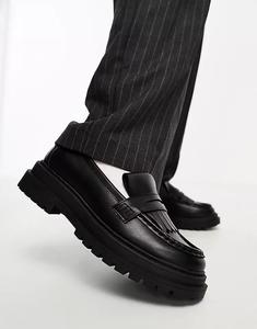 Лоферы ASOS DESIGN Majesty Chunky Fringe, черный