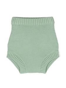 Bonpoint шорты с отделкой в рубчик, зеленый