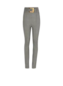 Брюки-стрейч из жаккарда «Принц Уэльский» Balmain, черный