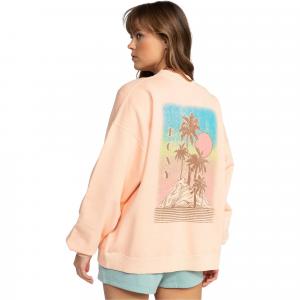 Женская одежда: толстовка оверсайз с круглым вырезом ROXY, Peach Nougat
