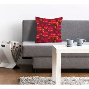 Декоративная подушка queence Dora Чехол для подушки, рождественские шары, красный, Рождество, празднично, рождественская елка Queence, Rot/magenta/goldfarben + bedruckt