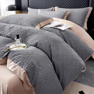 LUOLAI HOME Комплект постельного белья 4 предмета, простыня 180x200 см, пододеяльник 200x230 см