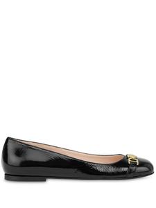 Балетки с металлическим декором Love Moschino, черный