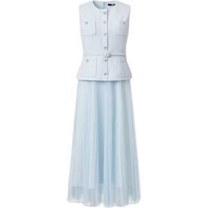 Karl Lagerfeld SS25 платье без рукавов женское KARL LAGERFELD / Karl Lagerfeld Jeans, светло-голубой