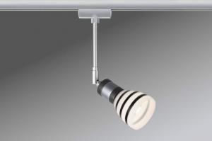 Paulmann URail System Light&Easy Spot Titurel 1x42W G9 Chrome w/Opal/Sz 230V Metal/Gls, черный