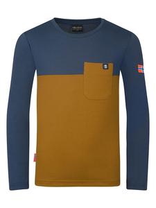 Trollkids Функциональная рубашка "Берген" светло-коричневого/темно-синего цвета