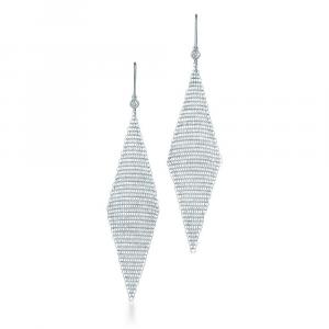 Серьги Tiffany & Co. Elsa Peretti Mesh, серебро