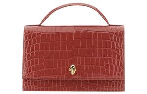 Alexander McQueen Череп из телячьей кожи наплечная сумка через плечо женская красная коричневая