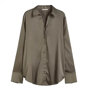 Блузка H&M V-neck, зеленый