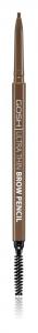 Точный карандаш для бровей с кисточкой Gosh Ultra Thin, оттенок 002 гreybrown 0,35 г