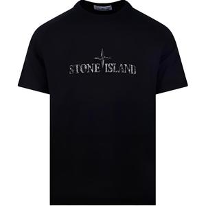 Футболка Institutional Two Print STONE ISLAND, черный