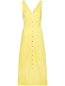 Платье макси с V-образным вырезом Karl Lagerfeld, желтый