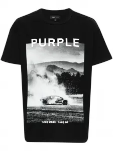 Футболка с фотопринтом Purple Brand, черный