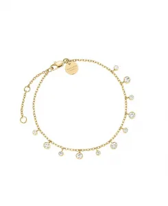 Подвесной браслет с кристаллами из нержавеющей стали, покрытой 14-каратным желтым золотом Rosefield, gold