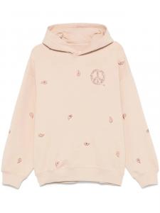 Толстовка с капюшоном Emporio Armani с вышитым знаком мира, розовый