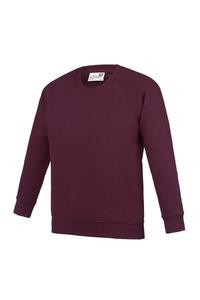 Школьная толстовка Academy с круглым вырезом реглан AWDis, красный