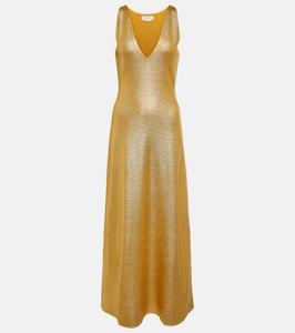 Длинное платье из шерсти Melitta Gabriela Hearst, золотой