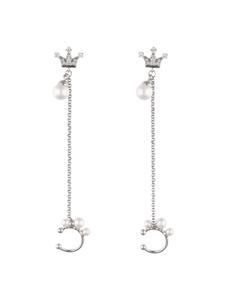 Faina Женские висячие серьги серебристо-белого цвета