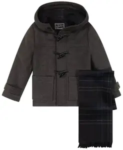 Комплект из двух предметов: пальто и шарф для большого мальчика S Rothschild & CO, серый