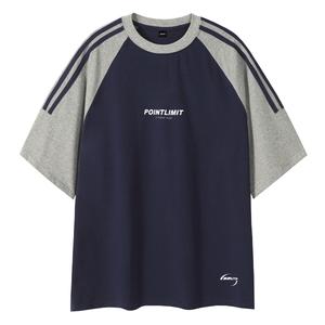 Футболка унисекс POINTLIMIT, безворсовая черно-белая серая