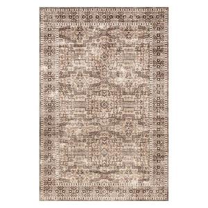 Ковер Jett с цветочным бордюром, влагонепроницаемый, можно стирать в стиральной машине Nuloom, 153x244 см