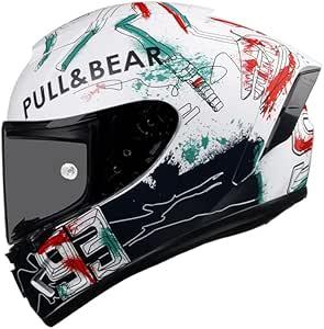 Шлем мотоциклетный Woljay, черный / белый